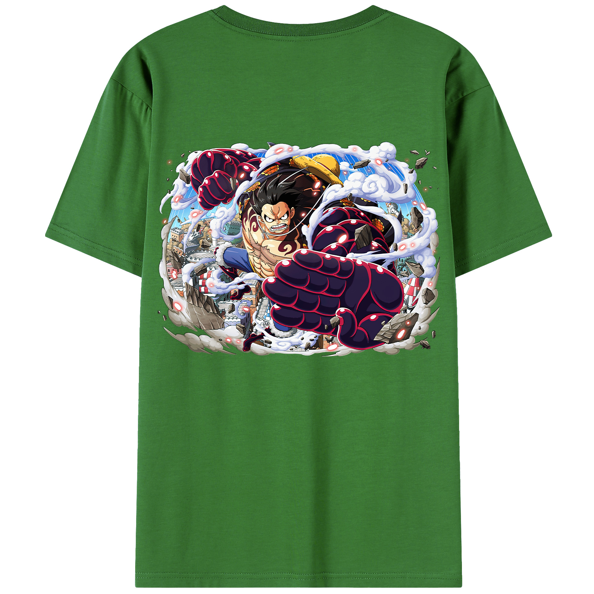 ワンピース モンキー・D・ルフィ ONE PIECE Monkey D. Luffy レディース半袖Tシャツ(バックプリント)